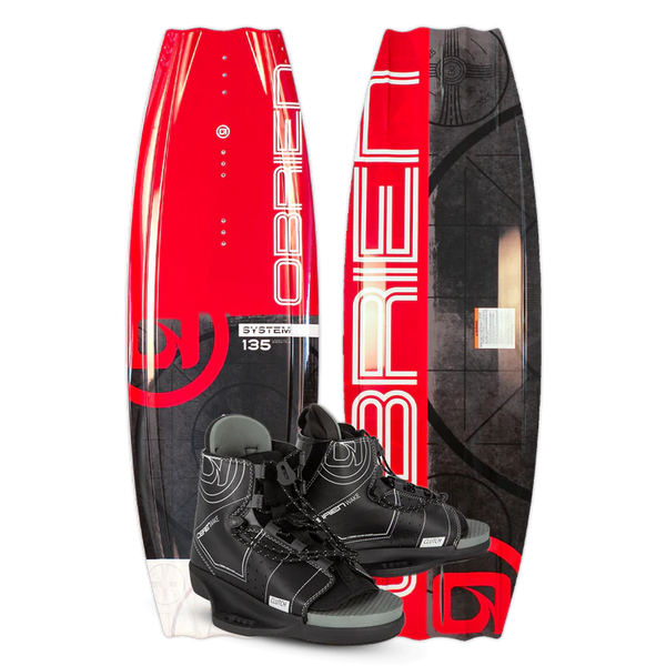 OBrien System Combo - Wakeboard Wake - 135cm and Clutch Bindings Size 8 - 11