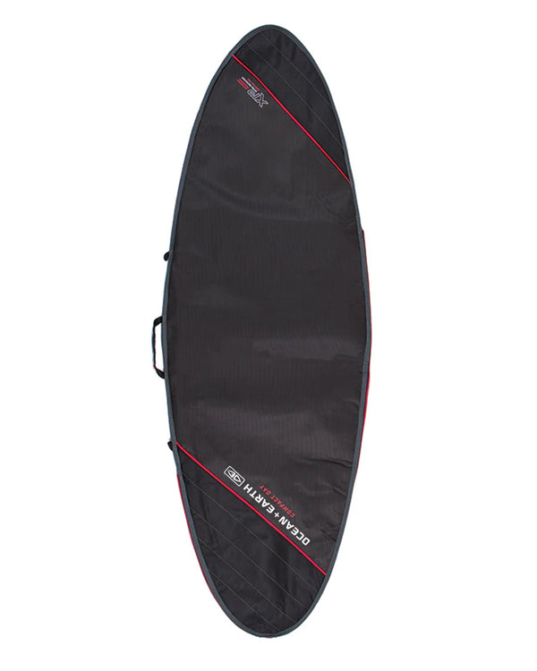 O&E Surfboard Compact Day Fish Cover - Black/Red